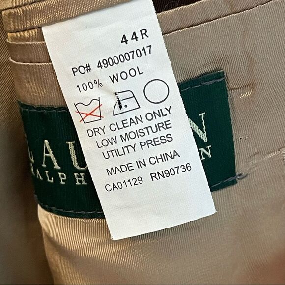 Lauren Ralph Lauren Brown Wool Two Button Blazer Size‎ 44 R - Picture 7 of 13